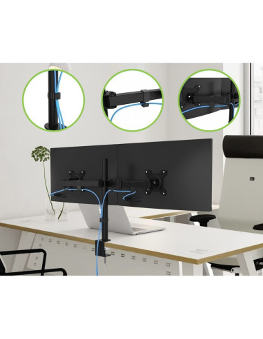 Techly Ica-Lcd 482-D Uchwyt / Stojak Do Monitorów 68,6 Cm (27") Czarny Biurko