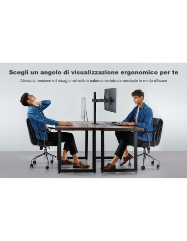 Techly Ica-Lcd 482-D Uchwyt / Stojak Do Monitorów 68,6 Cm (27") Czarny Biurko