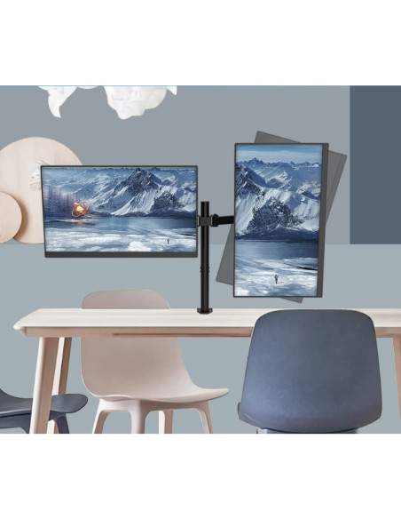 Techly Ica-Lcd 482-D Uchwyt / Stojak Do Monitorów 68,6 Cm (27") Czarny Biurko