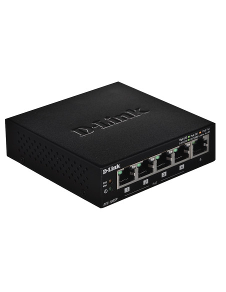 D-Link Des-1005P - Niezarządzany - L2 - Fast Ethernet (10/100) - Pełny Dupleks - Power Over Ethernet (Poe)