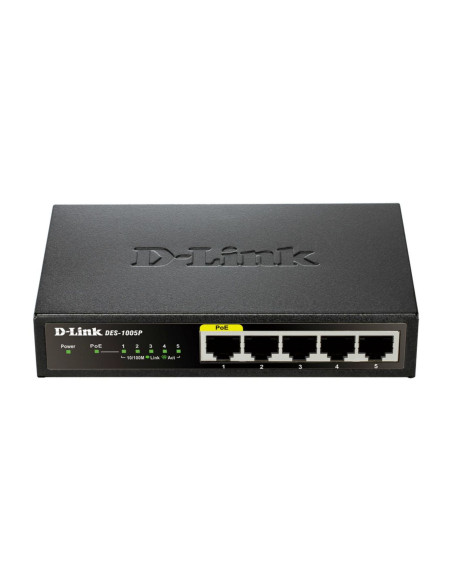D-Link Des-1005P - Niezarządzany - L2 - Fast Ethernet (10/100) - Pełny Dupleks - Power Over Ethernet (Poe)