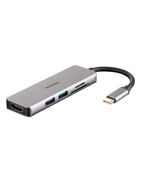 D-Link Dub-M530 Stacja Dokująca Przewodowa Usb 3.2 Gen 1 (3.1 Gen 1) Type-C Aluminium, Czarny