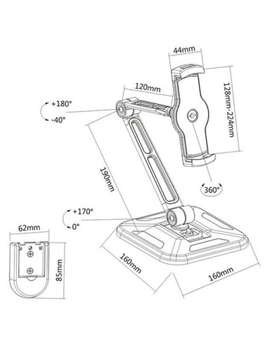 Techly Ica-Tbl 2801 Uchwyt Uchwyt Pasywny Tablet/Umpc Czarny