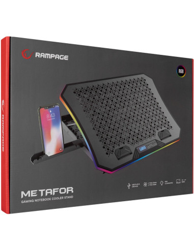 Podstawka Chłodząca Pod Laptopa - Rampage Metafor (Ad-Rc34) 10"-19"