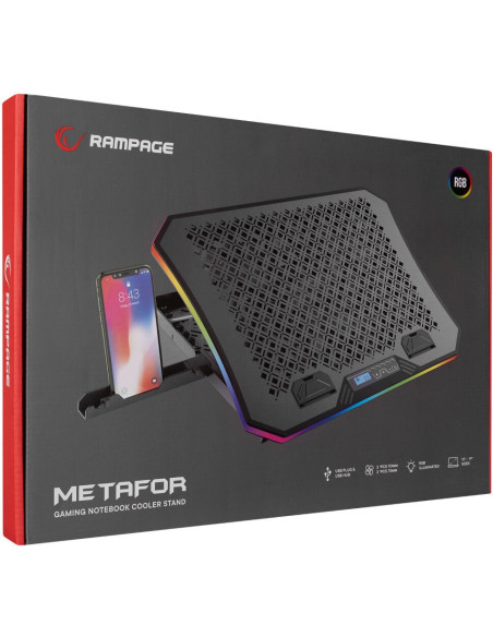 Podstawka Chłodząca Pod Laptopa - Rampage Metafor (Ad-Rc34) 10"-19"