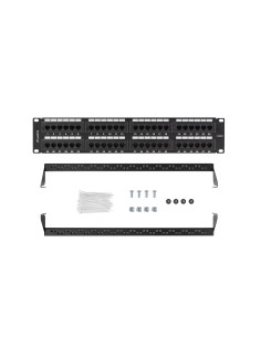 Lanberg Patch Panel 48 Port 2U Kat.6 Czarny Ppu6-2048-B