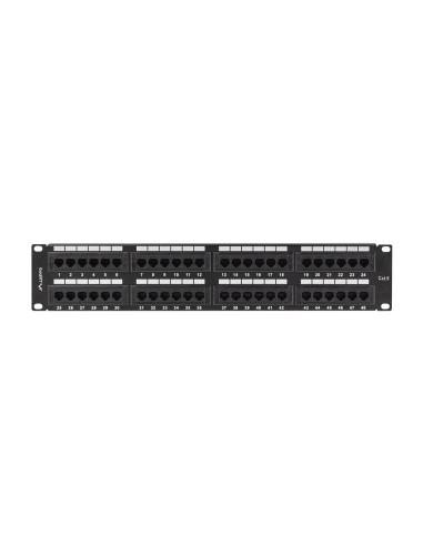 Lanberg Patch Panel 48 Port 2U Kat.6 Czarny Ppu6-2048-B