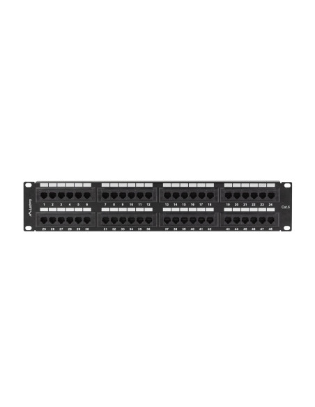 Lanberg Patch Panel 48 Port 2U Kat.6 Czarny Ppu6-2048-B