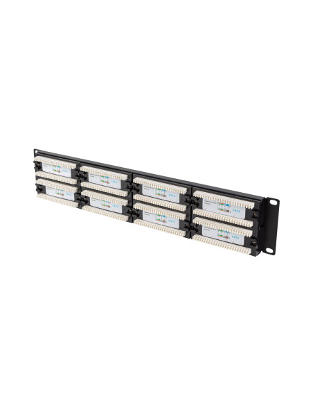 Lanberg Patch Panel 48 Port 2U Kat.6 Czarny Ppu6-2048-B