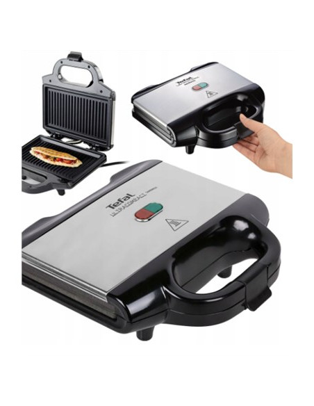 Tefal Sm1572 Toster 700 W Czarny, Stal Nierdzewna
