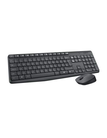Logitech Klawiatura Mk235 Wireless Kbd+Mouse Grey Cz