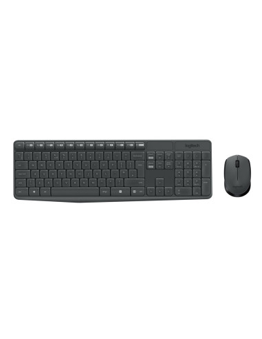 Logitech Klawiatura Mk235 Wireless Kbd+Mouse Grey Cz