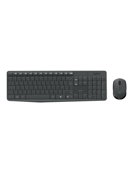 Logitech Klawiatura Mk235 Wireless Kbd+Mouse Grey Cz