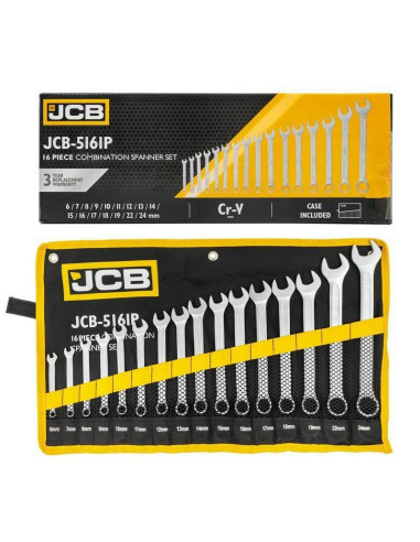 Jcb Klucz Płasko-Oczkowy Kpl.16El. (6-24Mm)