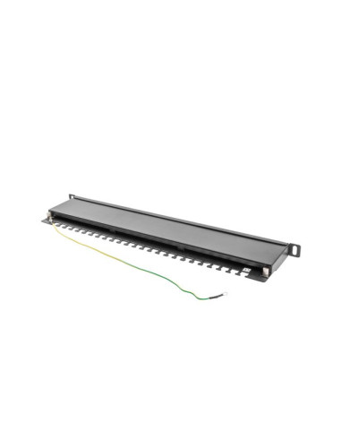 Lanberg Patch Panel 24 Port 0.5U Kat.5E Ftp Czarny