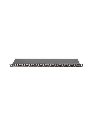 Lanberg Patch Panel 24 Port 0.5U Kat.5E Ftp Czarny