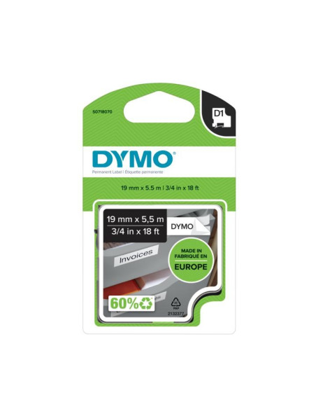 Dymo D1 - Durable Etykiety -Czarno Na Białym - 19Mm X 5.5M
