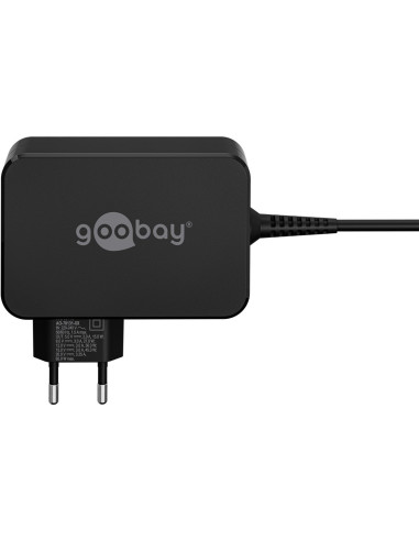 Goobay 65420 Laptop Czarny Prąd Przemienny Szybkie Ładowanie Wewnętrzna
