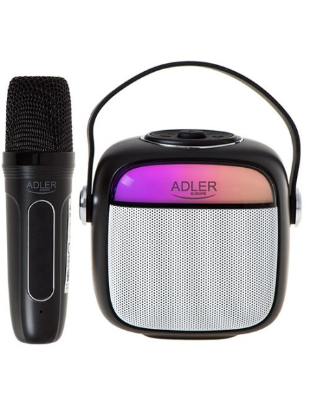 Adler Ad 1199 Black Głośnik Do Karaoke Z Mikrofonem - Sd/Usb/Aux/Bluetooth