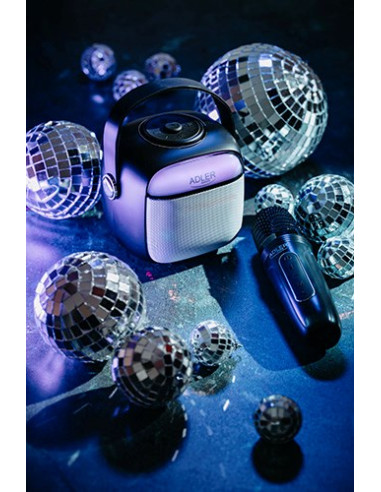 Adler Ad 1199 Black Głośnik Do Karaoke Z Mikrofonem - Sd/Usb/Aux/Bluetooth
