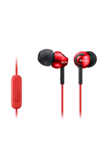 Słuchawki Douszne Z Mikrofonem Sony Mdr-Ex110Apr (Czerwony)