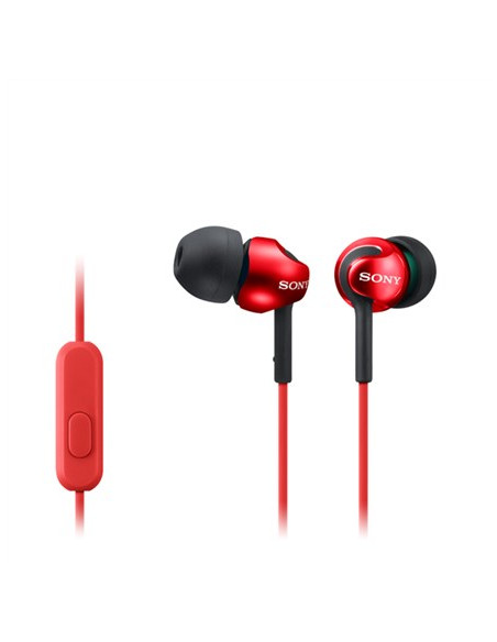 Słuchawki Douszne Z Mikrofonem Sony Mdr-Ex110Apr (Czerwony)