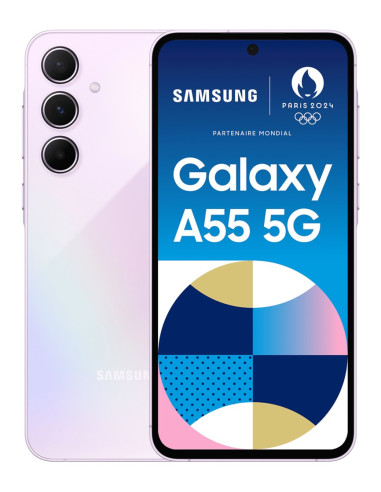 Samsung Galaxy A55 5G 16,8 Cm (6.6") Hybrid Dual Sim Android 14 Usb Type-C 8 Gb 128 Gb 5000 Mah Liliowy