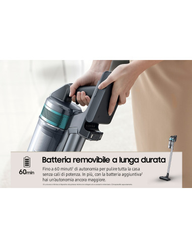 Samsung Vs20B75Agr1 Odkurzacz Stojący 2 W 1 Bateria Suchy Bez Worka 550 W Czarny, Miętowy