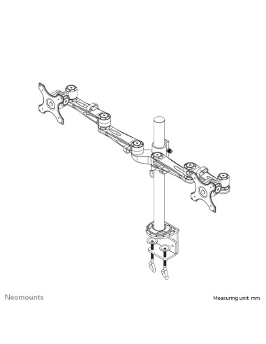 Neomounts Fpma-D935D Uchwyt / Stojak Do Monitorów 68,6 Cm (27") Biurko Srebrny