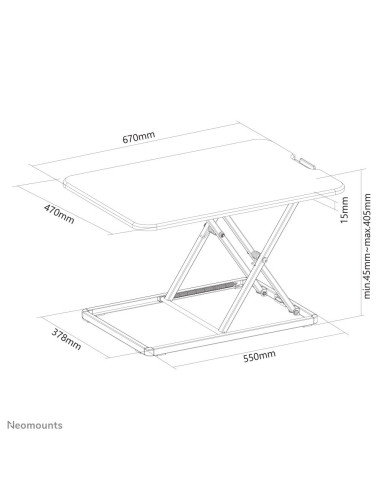 Nb Akcesoria Sit-Stand Workstation Newstar Ns-Ws050Black