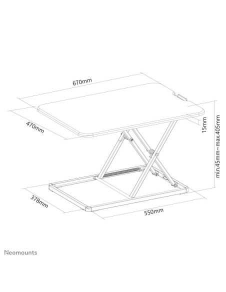 Nb Akcesoria Sit-Stand Workstation Newstar Ns-Ws050Black