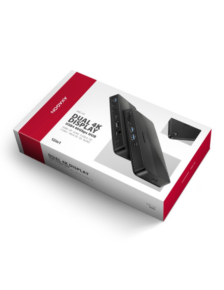Axagon Hmc-U4 Stacja Dokująca Przewodowa Usb4 Czarny