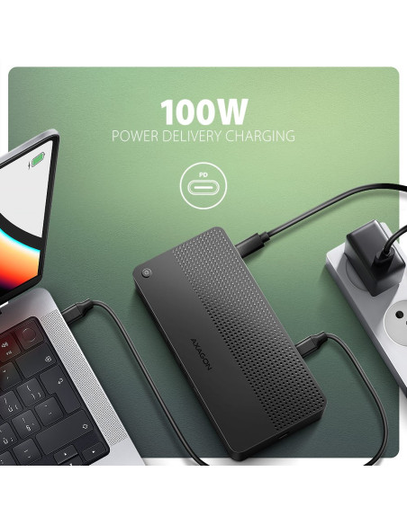 Axagon Hmc-U4 Stacja Dokująca Przewodowa Usb4 Czarny