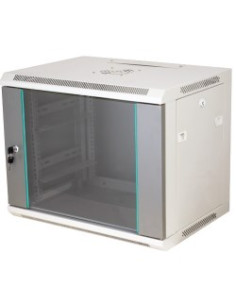 Q-Lantec Szafa Rack Wisząca 19" 15U 600X450, Drzwi Szklane, Kolor Szary