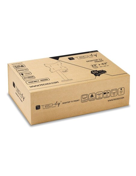 Techly Ica-Lcd 316S Uchwyt / Stojak Do Monitorów 109,2 Cm (43") Biurko Czarny