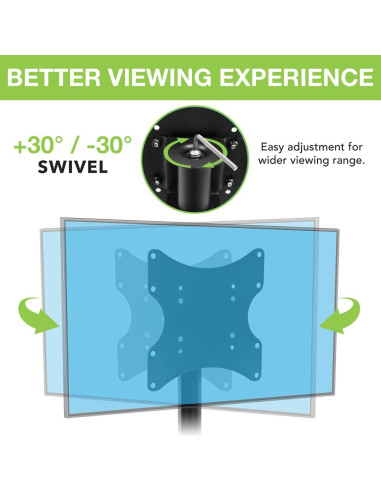 Techly Ica-Lcd 316S Uchwyt / Stojak Do Monitorów 109,2 Cm (43") Biurko Czarny