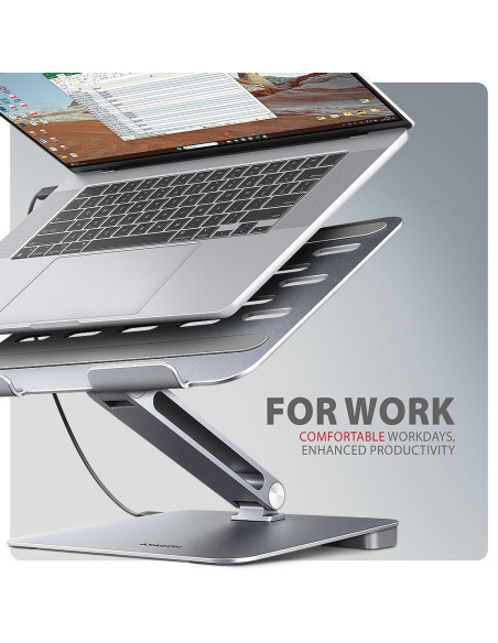 Stojak Na Laptop 10-16" + Hub I/O 7 W 1 Axagon
