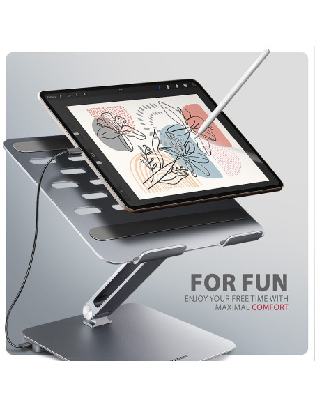 Stojak Na Laptop 10-16" + Hub I/O 7 W 1 Axagon