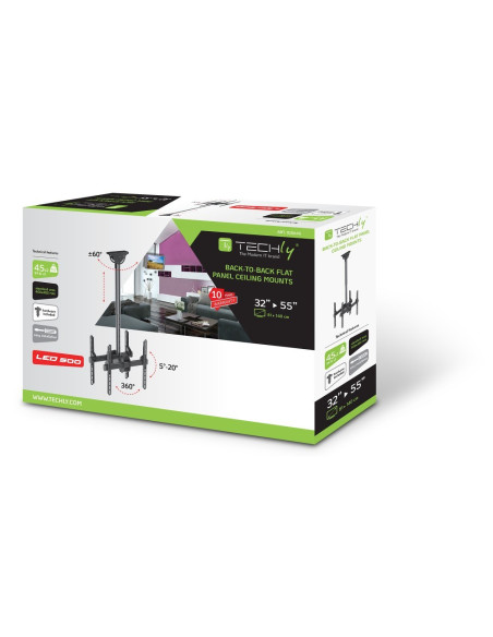 Techly Ica-Cplb 944D Uchwyt Do Tablic Informacyjnych 139,7 Cm (55") Czarny