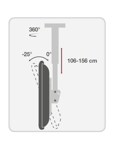 Techly Ica-Cplb 946L Uchwyt Do Tablic Informacyjnych 177,8 Cm (70") Czarny