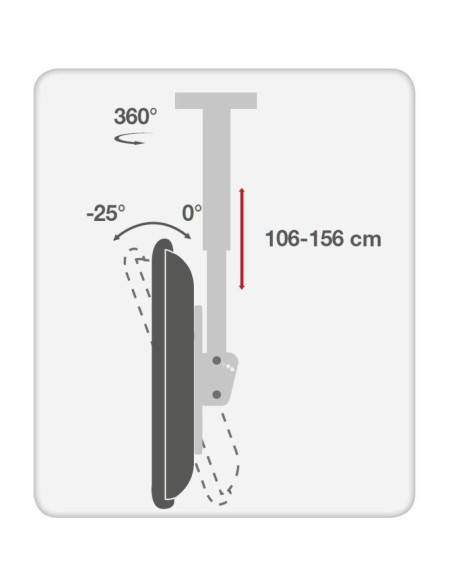 Techly Ica-Cplb 946L Uchwyt Do Tablic Informacyjnych 177,8 Cm (70") Czarny