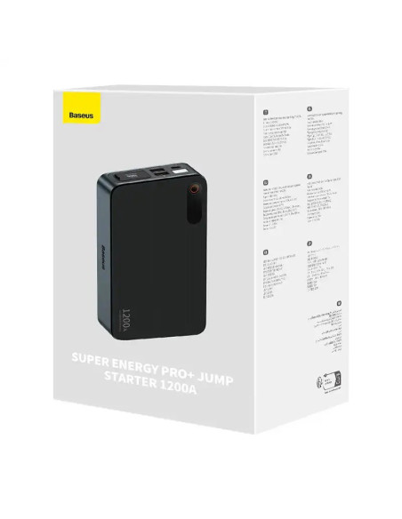 Powerbank/Rozrusznik Baseus Pro+ Car Jump Starter, 12000Mah, 1200A, Usb (Czarny)