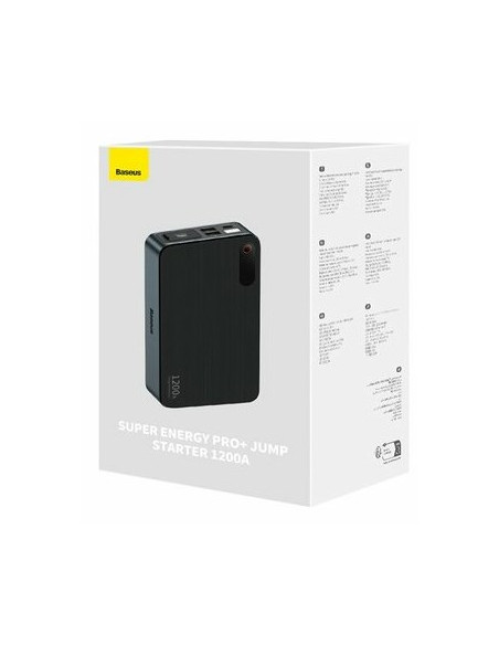Powerbank/Rozrusznik Baseus Pro+ Car Jump Starter, 12000Mah, 1200A, Usb (Czarny)