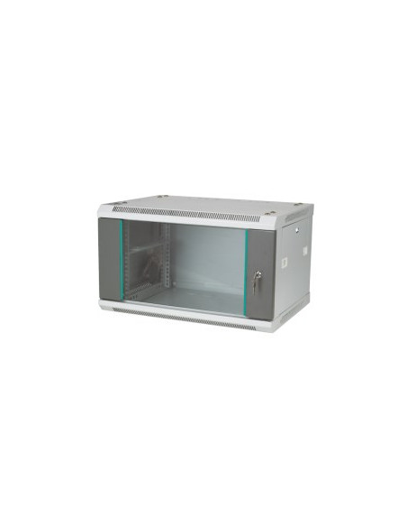 Q-Lantec Szafa Rack Wisząca 19" 4U 600X450, Drzwi Szklane, Kolor Szary