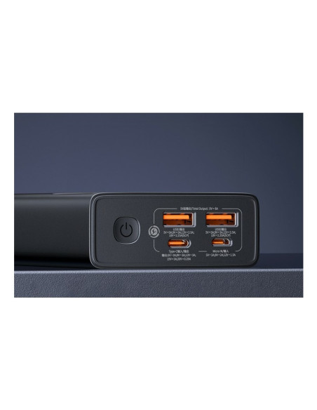 Powerbank Baseus Star-Lord 20000Mah 65W+Kabel Usb-Usb C (Czarny)
