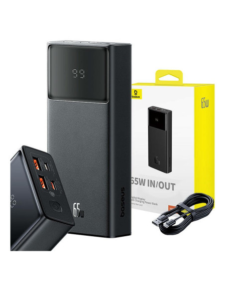 Powerbank Baseus Star-Lord 20000Mah 65W+Kabel Usb-Usb C (Czarny)