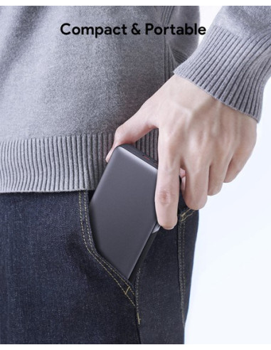 Aukey Powerbank 20000Mah, 2X Usb-C Pd 65W, Usb-A 18W, Szary