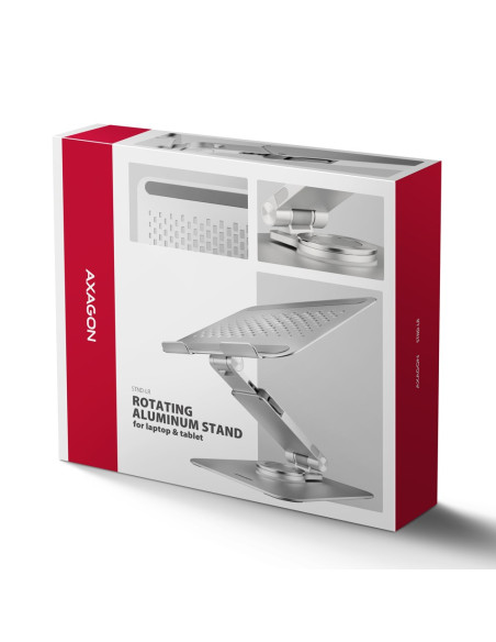 Stojak Na Notebooka 10-17" Obracany Aluminiowy Axagon