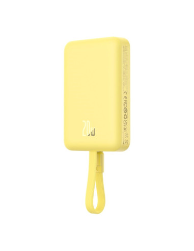 Powerbank Baseus Magnetic Mini Air Wireless 10000Mah 20W+Kabel Usb C-Usb C (Żółty)