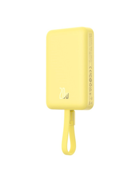 Powerbank Baseus Magnetic Mini Air Wireless 10000Mah 20W+Kabel Usb C-Usb C (Żółty)